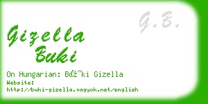 gizella buki business card